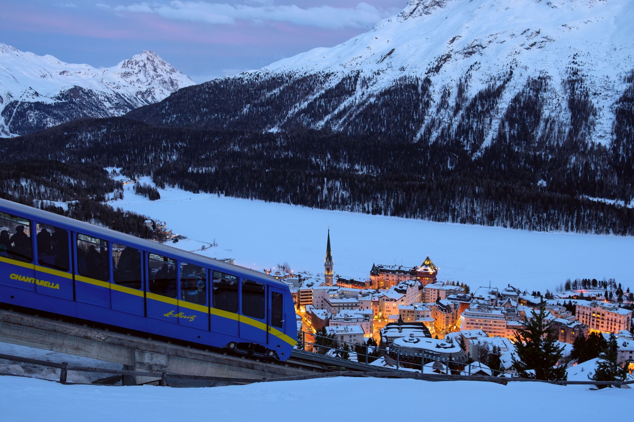 Finicular Chantarella-St.Moritz, Switzerland