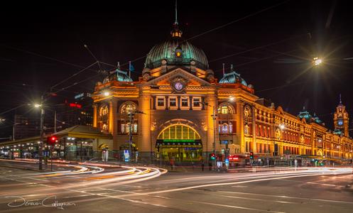 Flinders Street Station pre dawn Melbourne