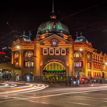 Flinders Street Station pre dawn Melbourne, Australia
