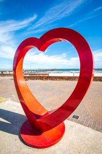 Glenelg Pier through a Heart Adelaide
