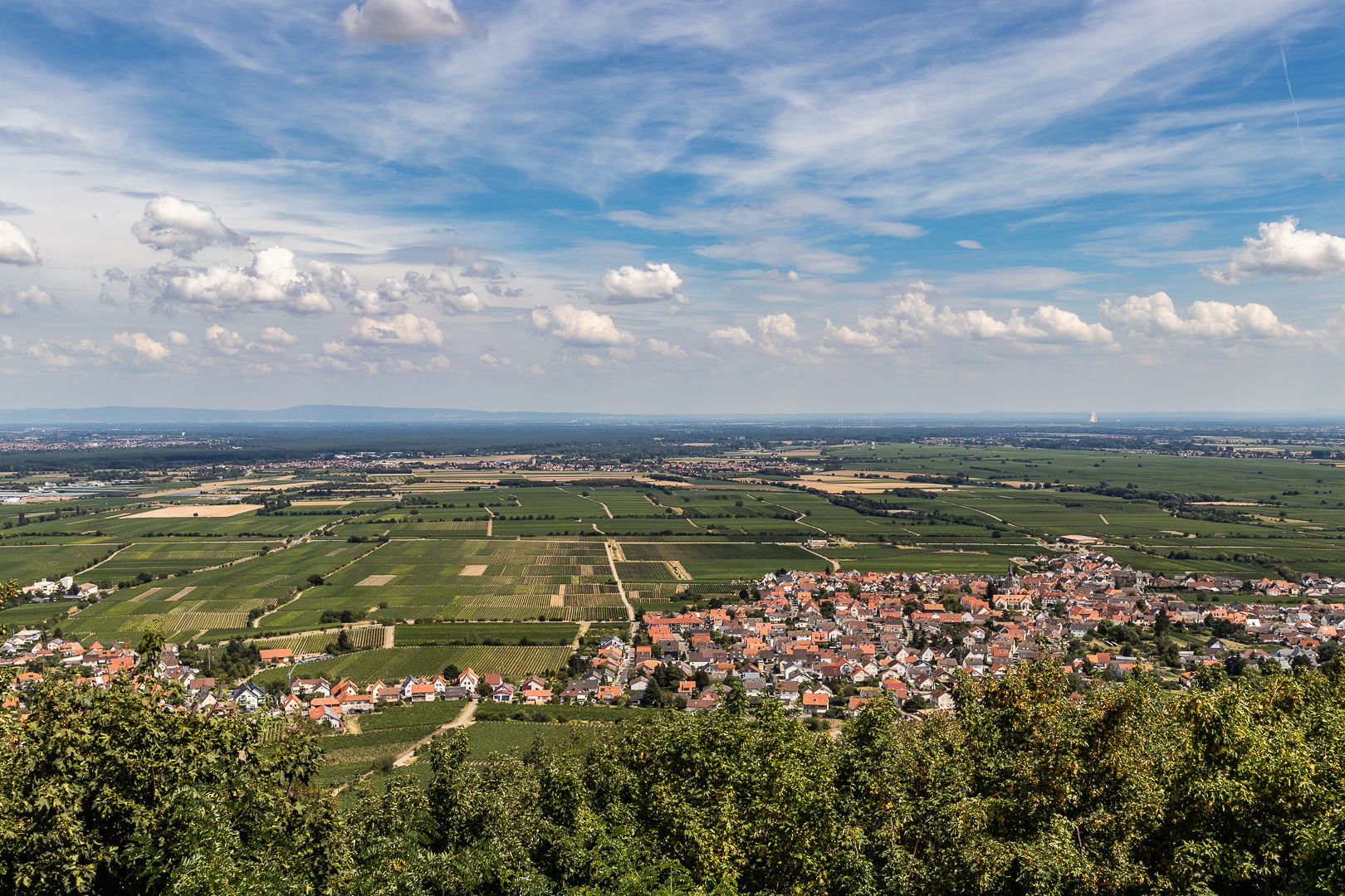Blick vom Hambacher Schloss, Germany