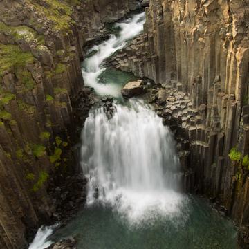 Litlanessfoss from the top, Iceland