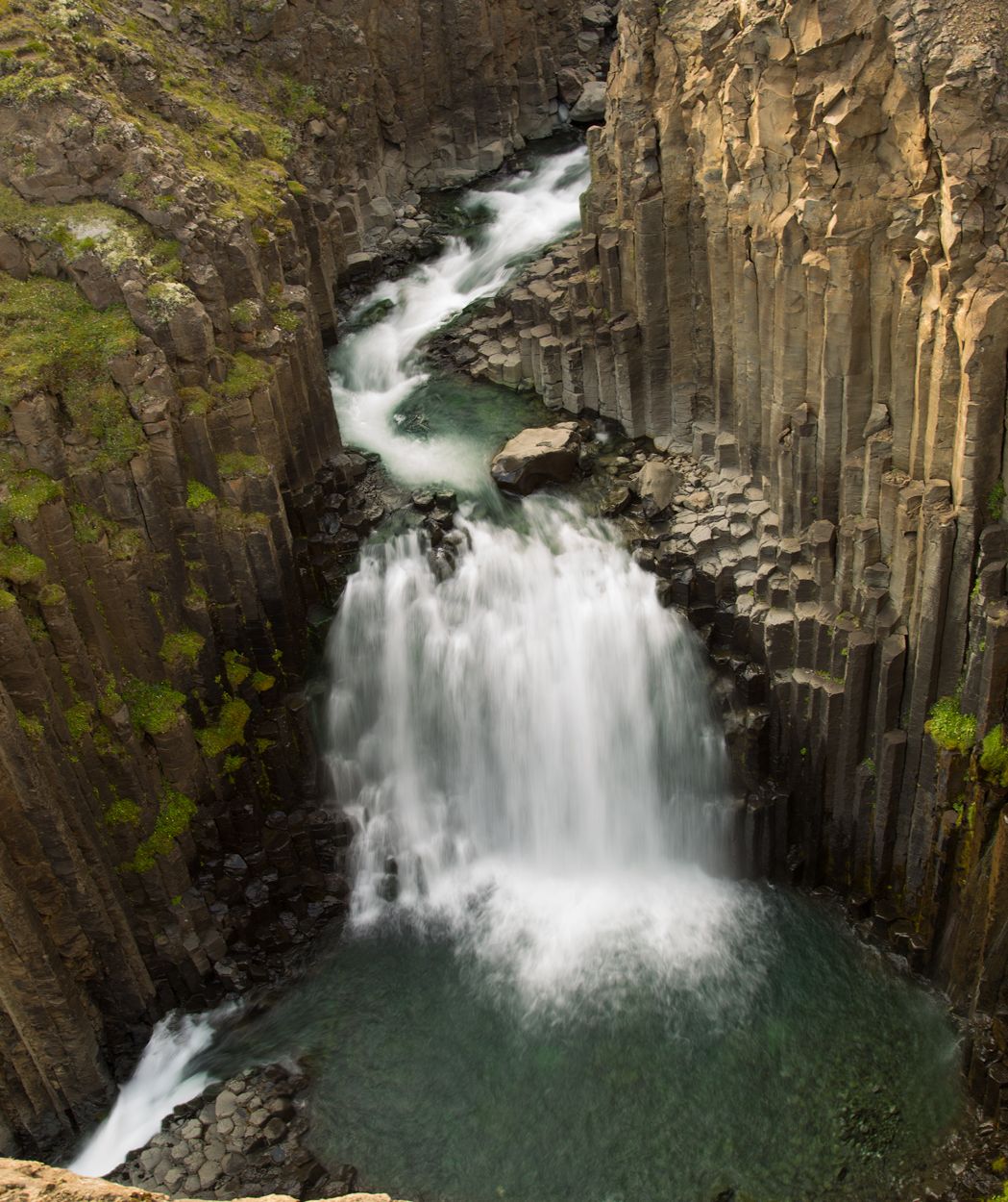 Litlanessfoss from the top, Iceland
