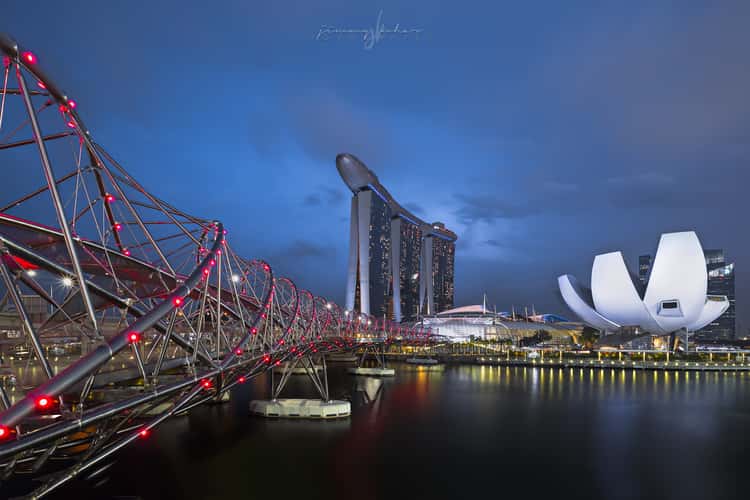 Marina Bay Sands at the blue hour, Singapore