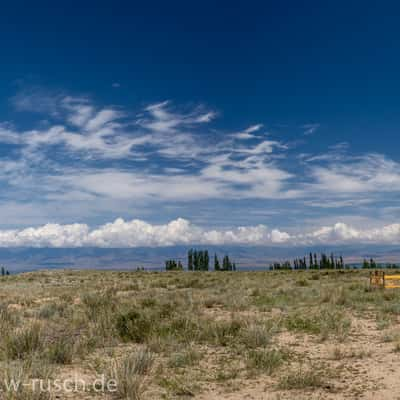 Muslim cemetery at Lake Iskyl, Kyrgyz Republic