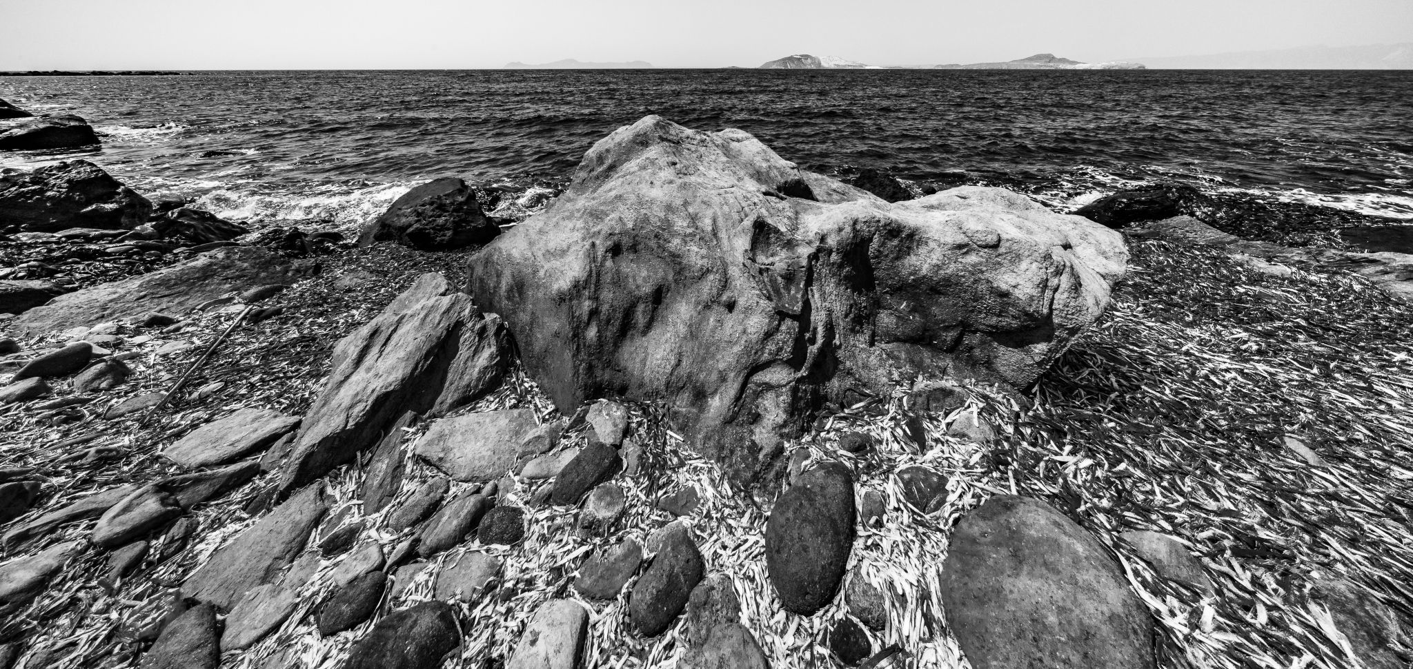 Coast and Crater on Nissyros Island, Greece