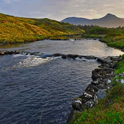 Owenmore River in Connemara, Ireland