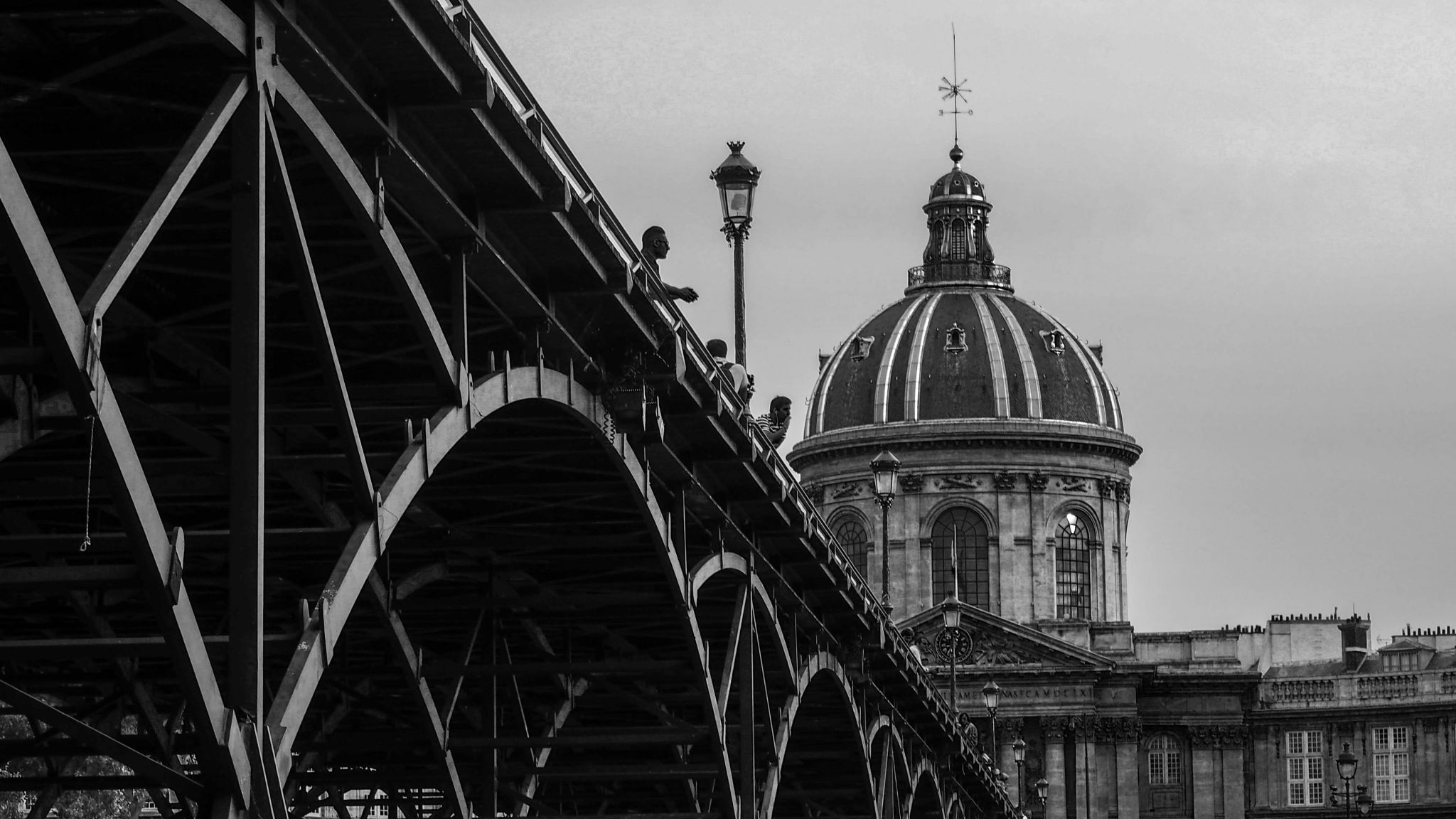 Pont des arts and institut de France, France