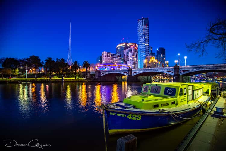 Princess Bridge Tour Boat Melbourne Skyline
