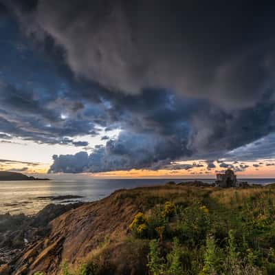 Ruins of fisherman's house at Sandend Bay, United Kingdom