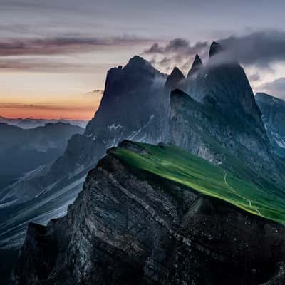 Seceda classic view point, South Tyrol, Italy