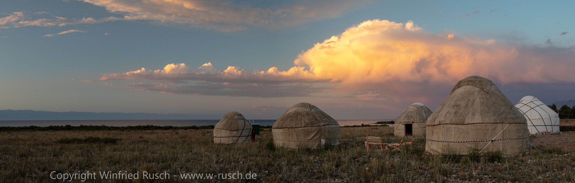 Southern shore of Lake Issyk Kul, Kyrgyz Republic