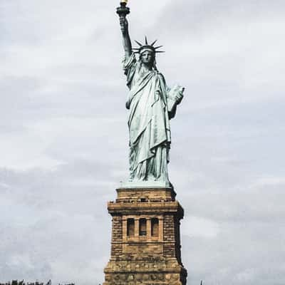 Statue of Liberty from water, New York City, USA