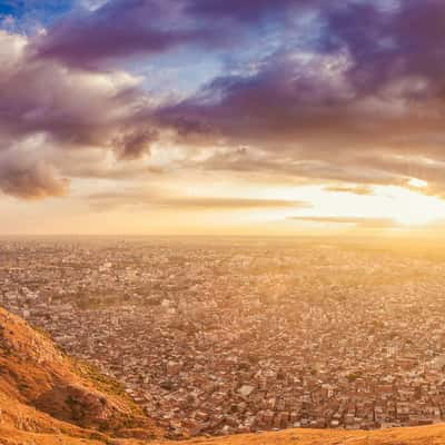 Sunset in Jaipur, the Pink City, India