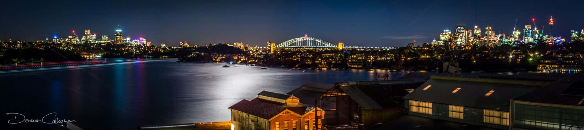 Sydney Harbour Bridge Pano from Cockatoo Island Sydney