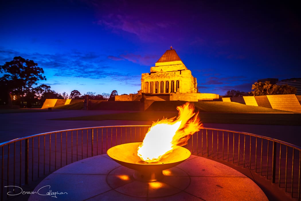 The Shrine of Remembrance Flame Melbourne, Australia