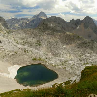 The upper lake, Zgornje Kriško jezero, Slovenia