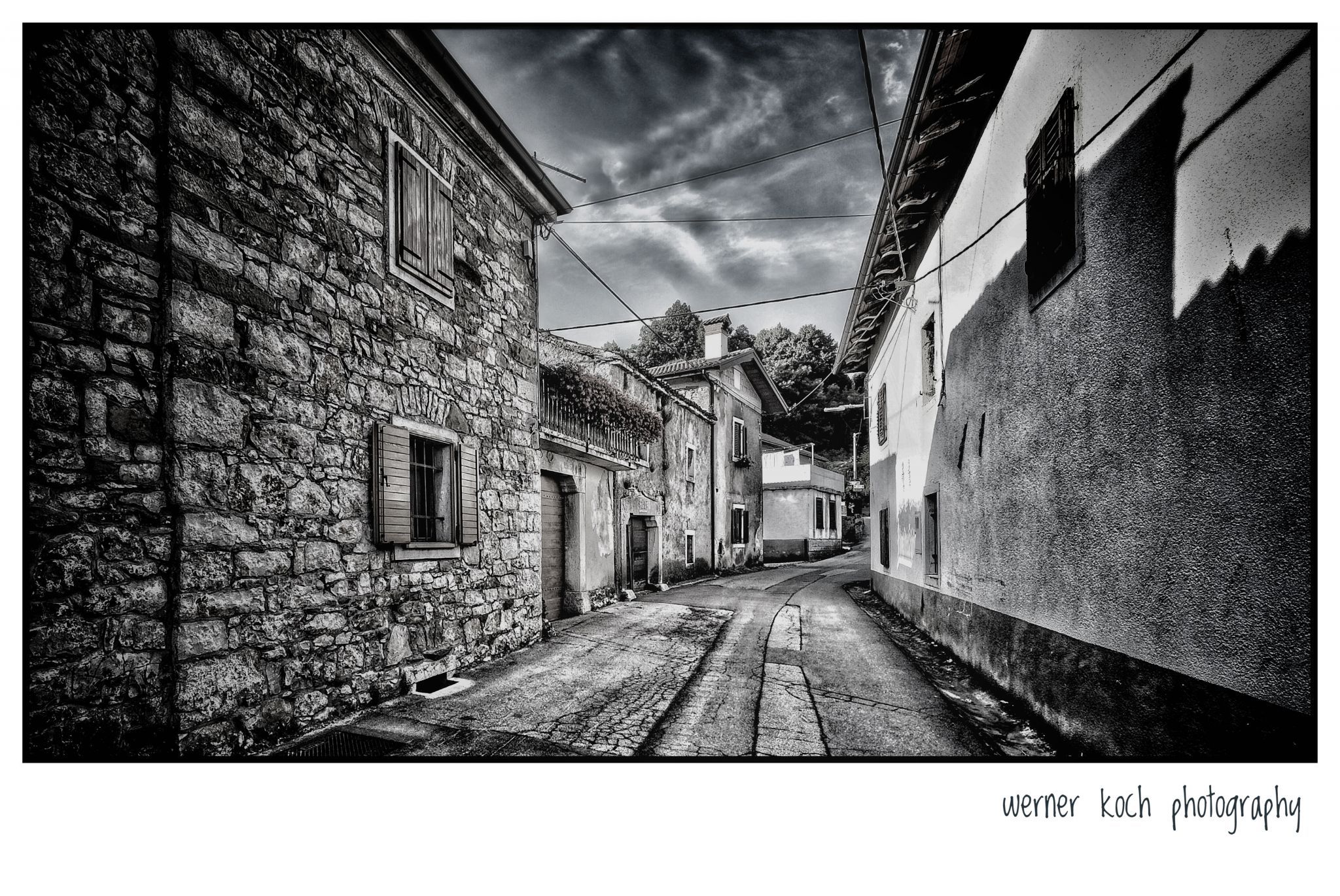 Typical old village in South Slovenia, Slovenia