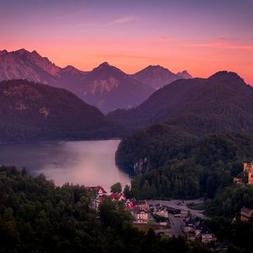 View on the Alpsee from Neuschwanstein, Germany