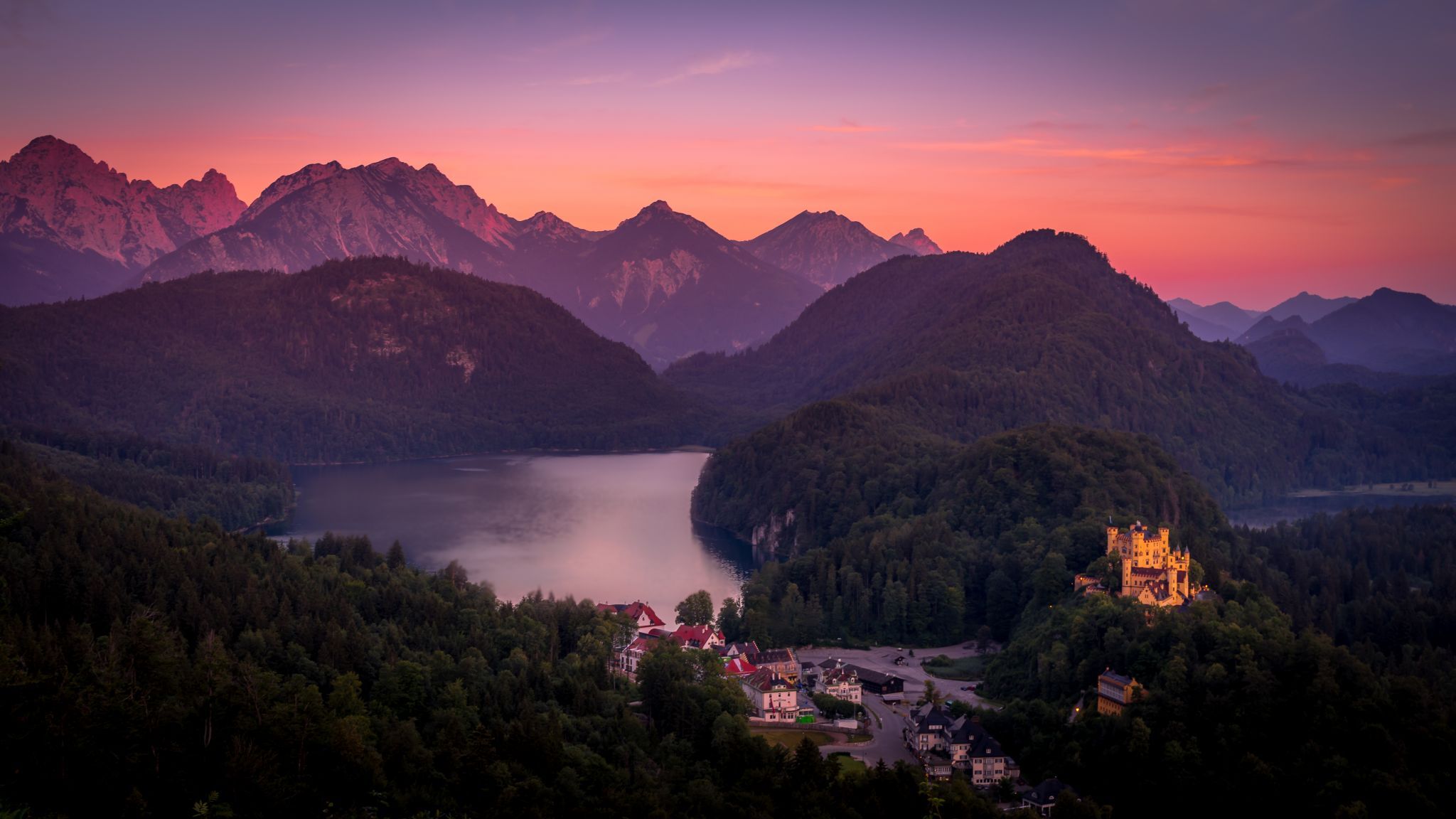 View on the Alpsee from Neuschwanstein, Germany