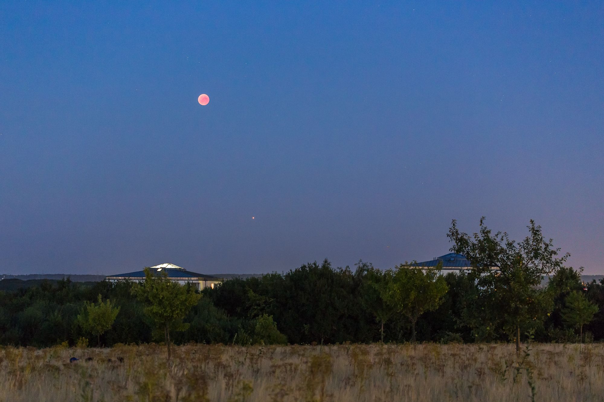 Westfalenstadion with Full Moon, Germany