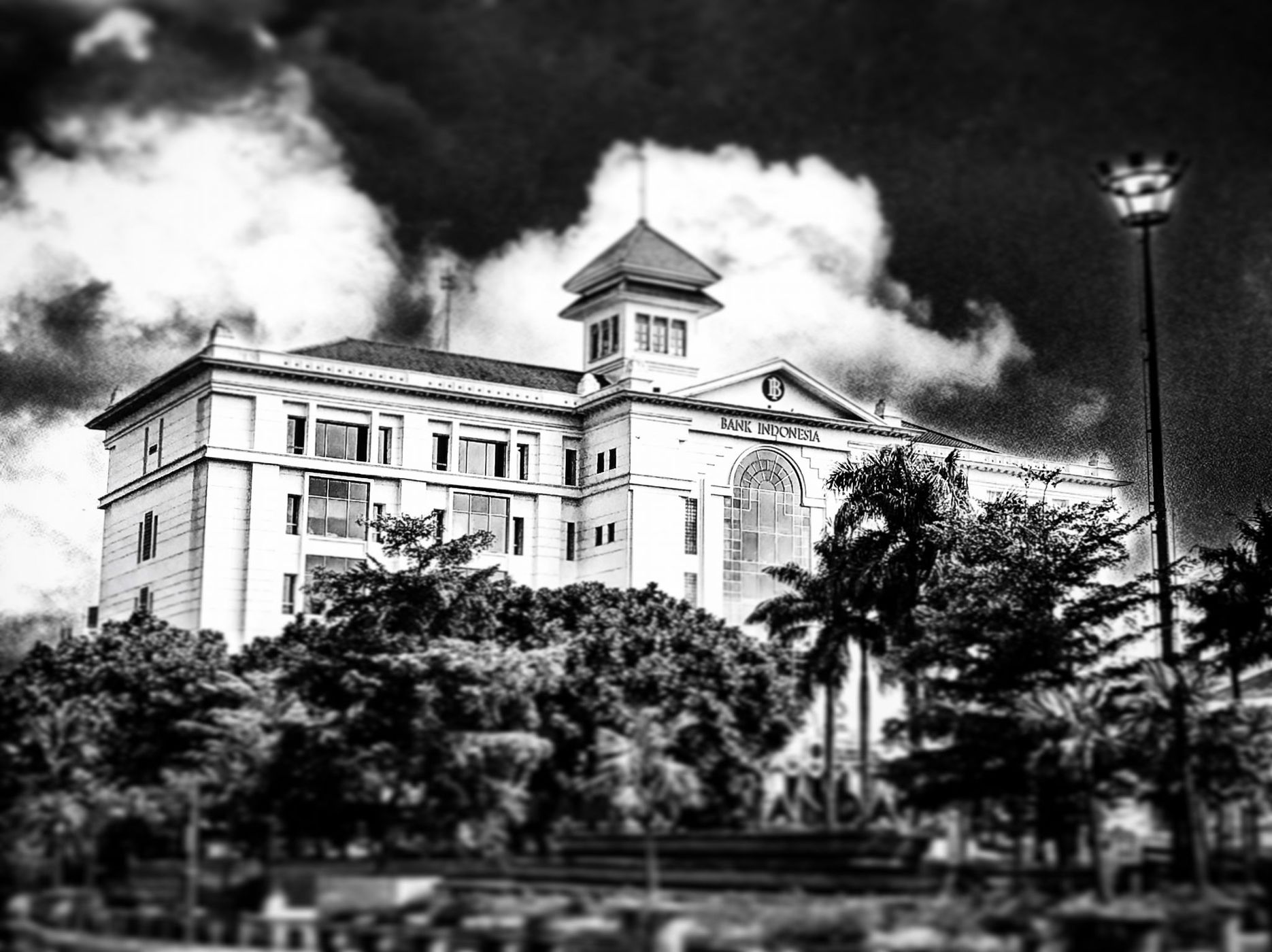 Balai Kota Bandung and surrounding area, Indonesia