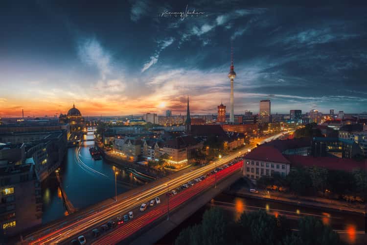 Berlin Skyline from Fischerinsel Skyscraper