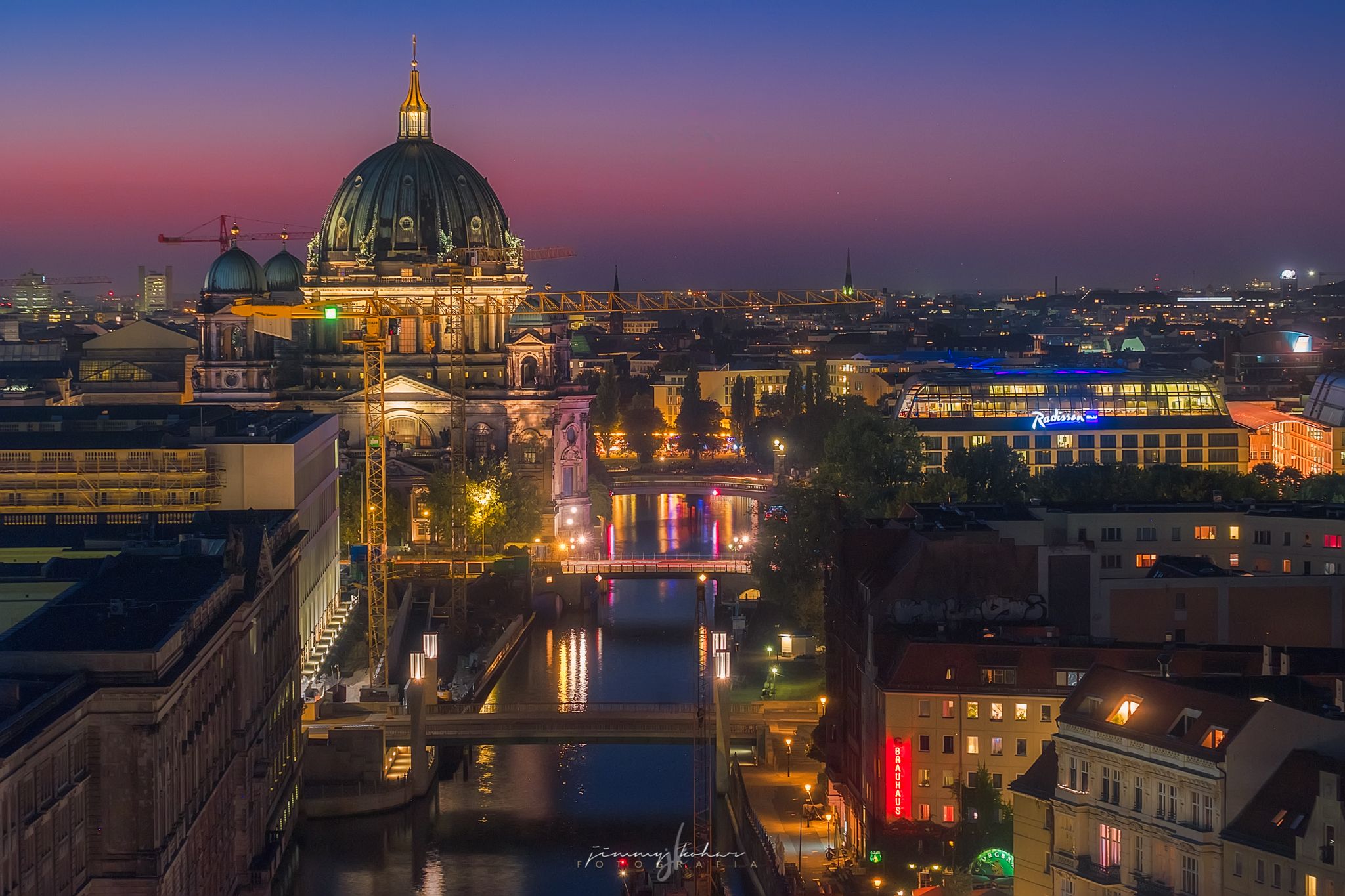 Berlin Skyline from Fischerinsel Skyscraper, Germany