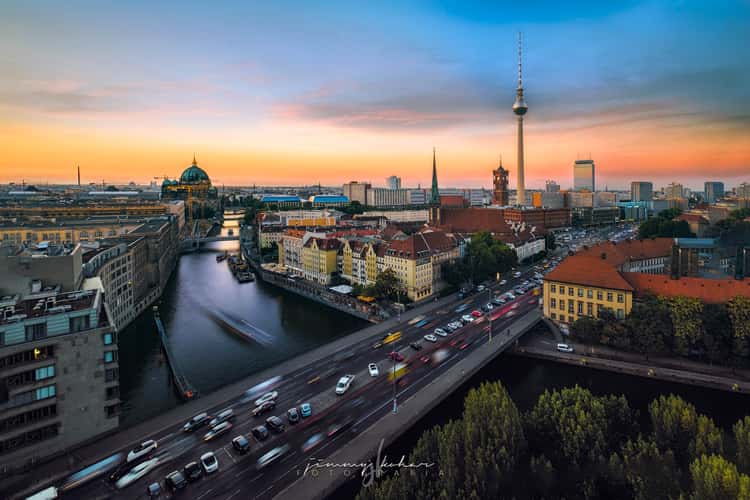 Berlin Skyline from Fischerinsel Skyscraper