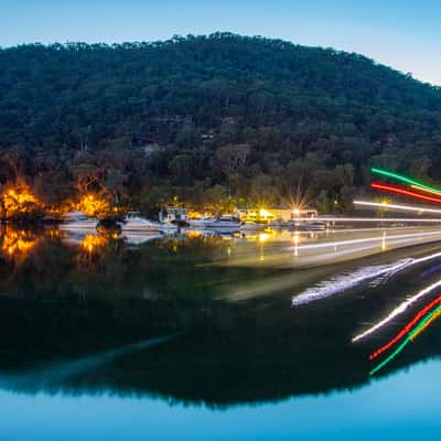 Berowra Waters Ferry Light trails Sydney, Australia