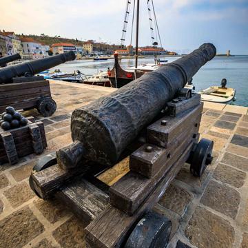 Cannon Senj Harbour, Croatia