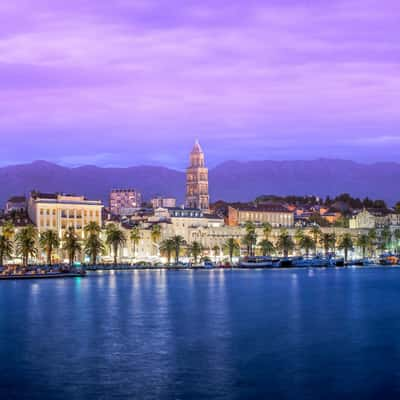 City view from the western harbor, Split, Croatia