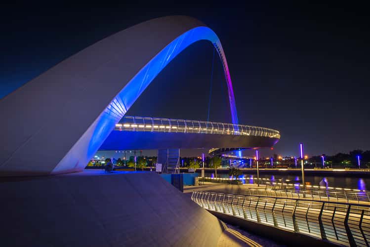 Tolerance Bridge from the side, Dubai
