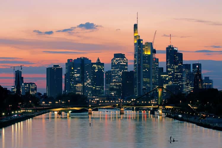 View from “Deutschherrenbridge“, Frankfurt am Main