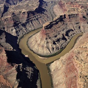 Green river joins the Colorado river, USA