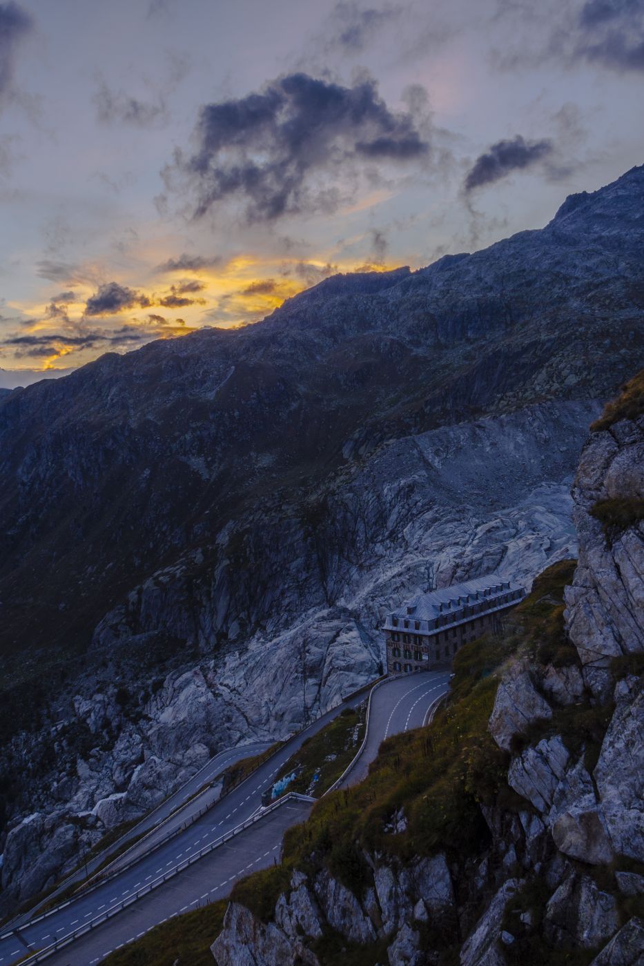 View of the Hotel Belvédère, Switzerland