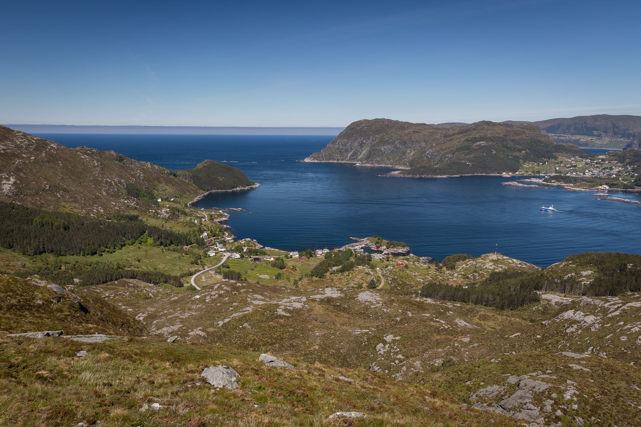 Husevåg overview from Mt. Blåfjellet, Norway
