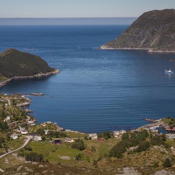 Husevåg overview from Mt. Blåfjellet, Norway