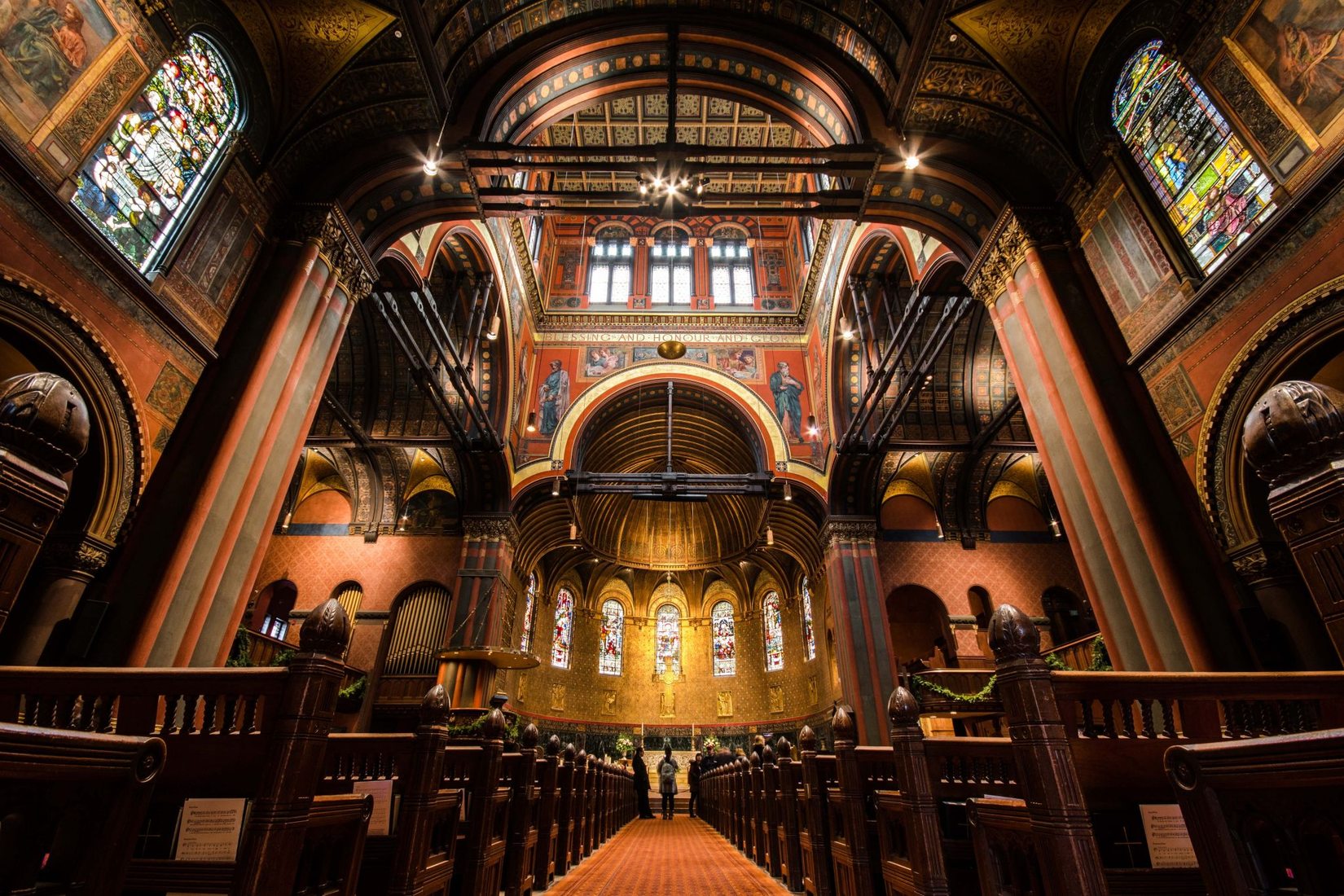 Interior of Trinity Church, Boston, USA