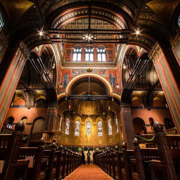 Interior of Trinity Church, Boston, USA