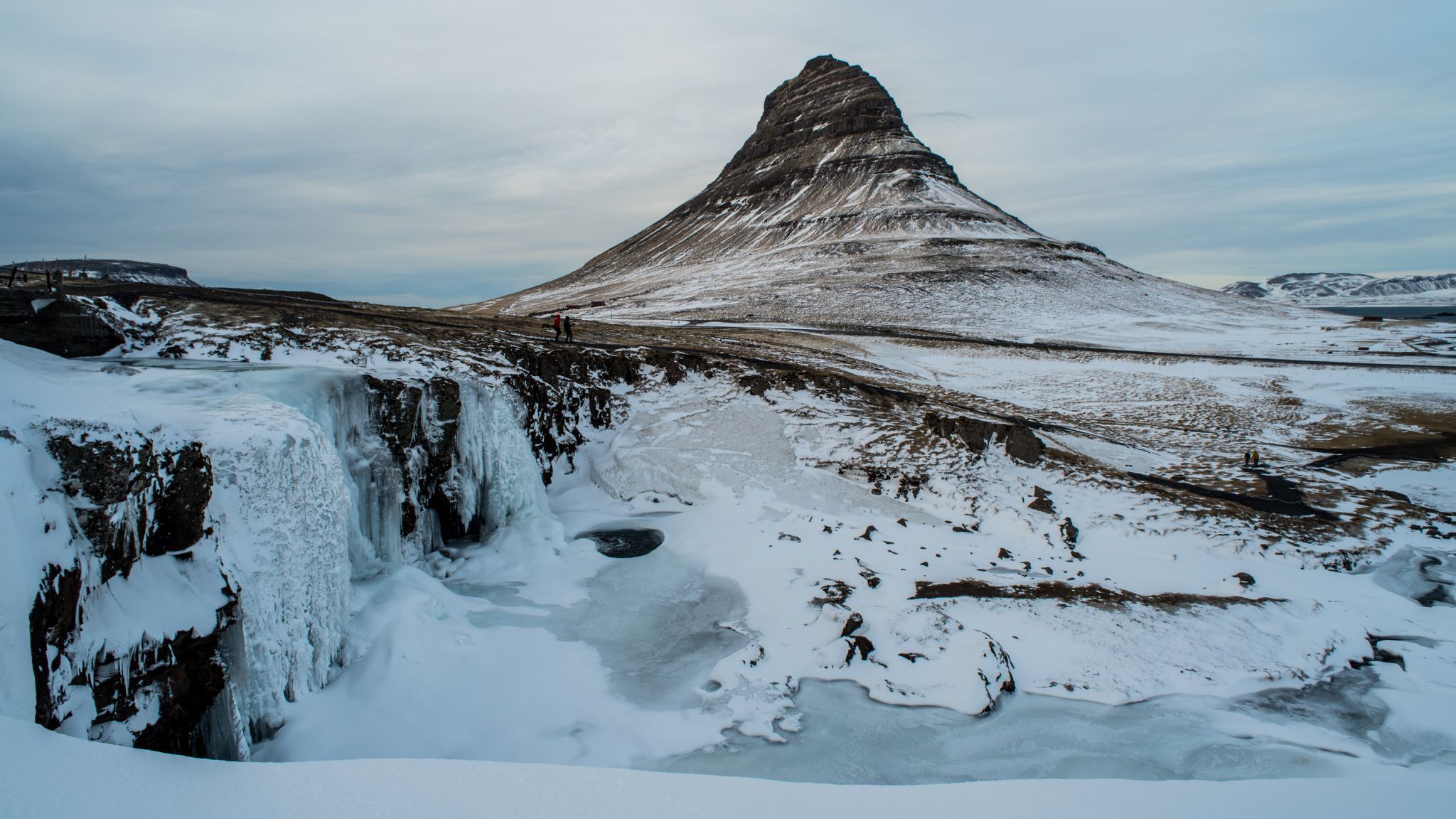 Kirkjufell Waterfall with Kirkjufell, Iceland