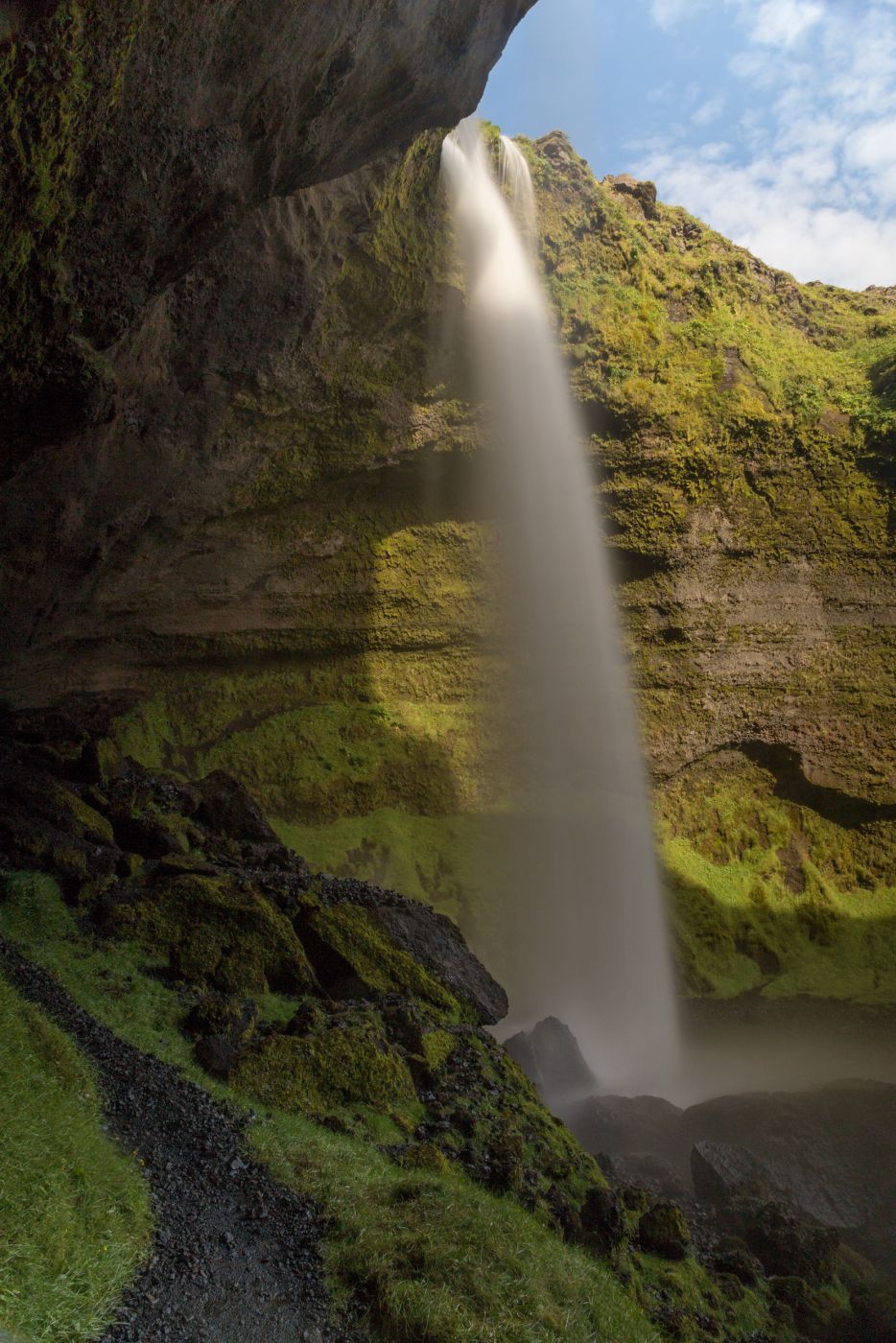 Kvernufoss, the hidden waterfall near Skógafoss, Iceland