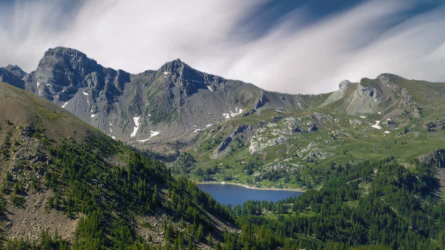 Lac d'Allos form top of Mont Pilat