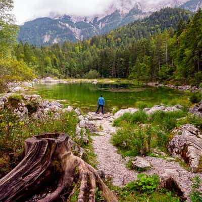 Lake Frillensee near Eibsee, Germany