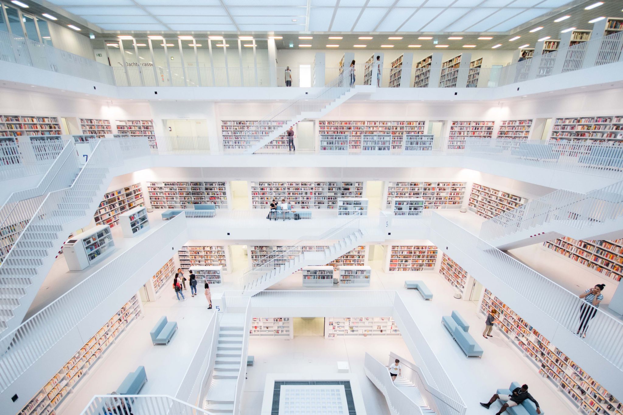 Inside City Library, Stuttgart, Germany