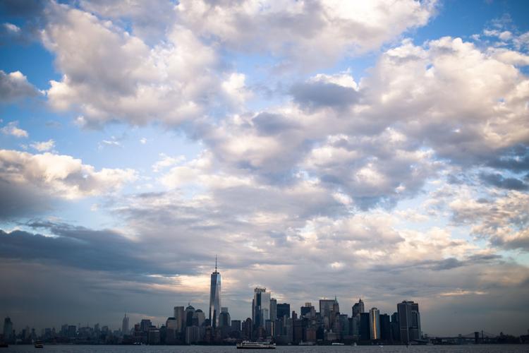 Lower Manhattan view from Liberty Island