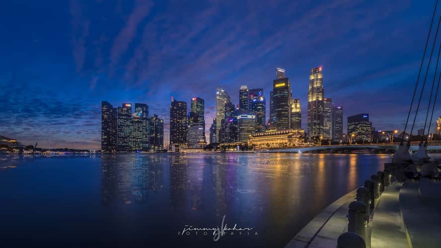 Singapore Skyscrapers at Marina Bay Financial Centre