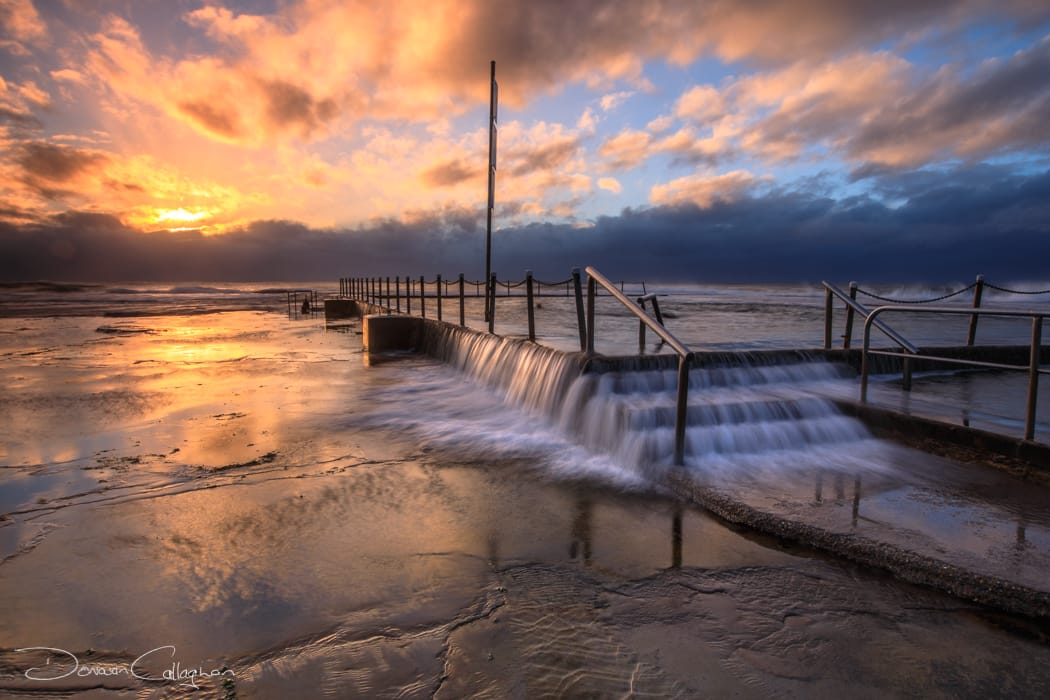 Mona Vale Ocean Pool at sunrise, Sydney, Australia
