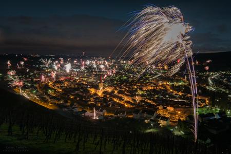 New Year's Eve Firework 2018 above Bad Neuenahr-Ahrweiler