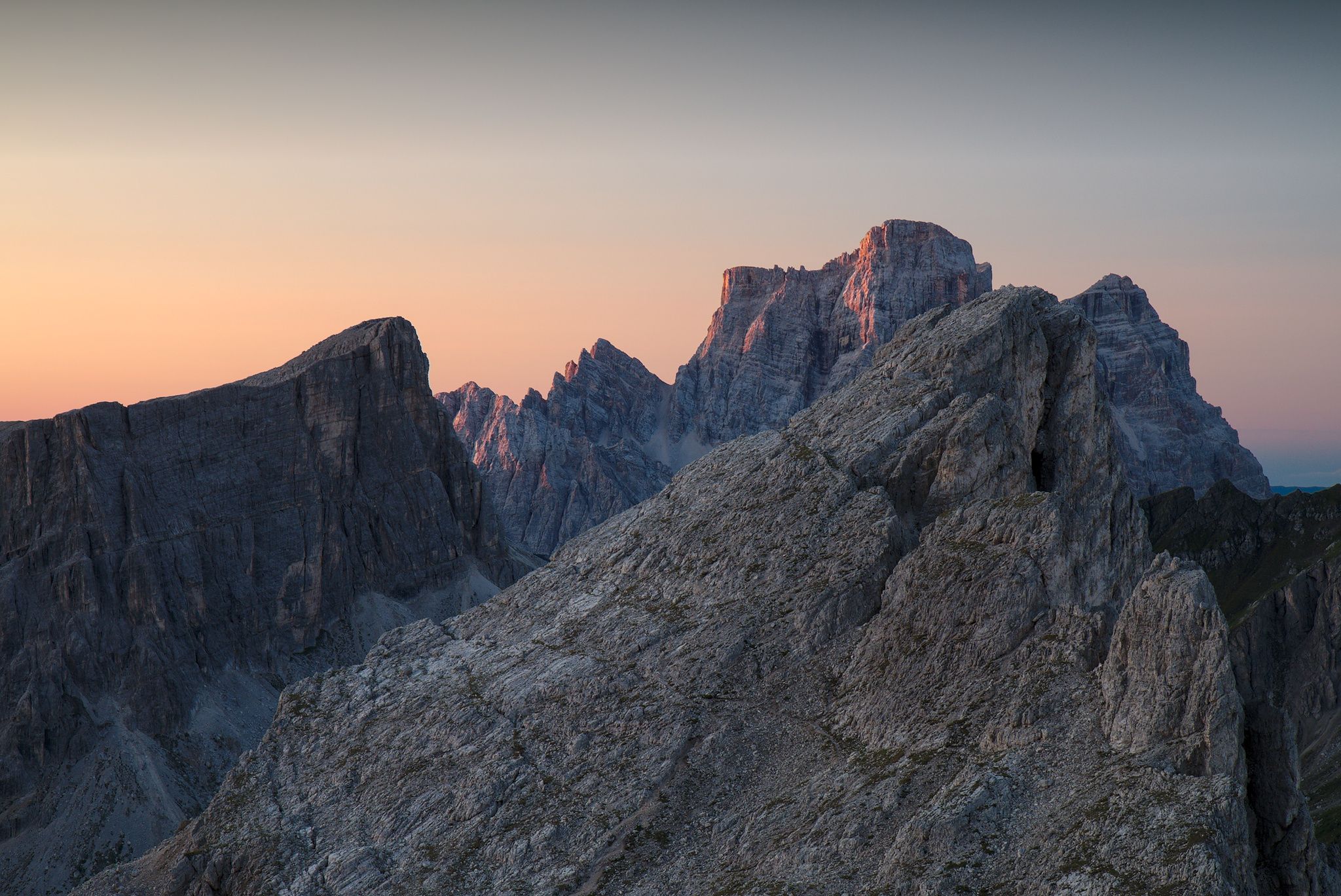 Nuvolau refuge panorama, Italy